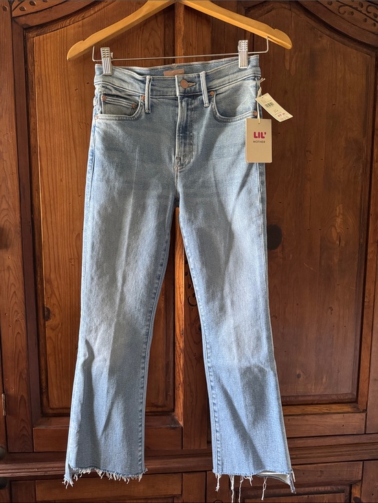 MOTHER Denim - NWT MOTHER JEANS LIL MOTHER INSIDER CROP FRAY. SIZE 24 PETITE.